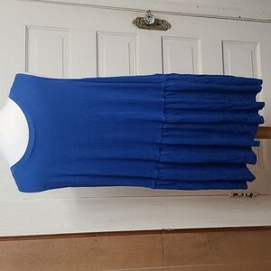 Zenana premium blue ruffle tank